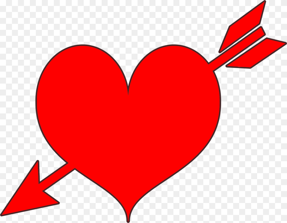Hearts And Arrows Valentines Day Red Hearts And Arrows Heart Free Png Download