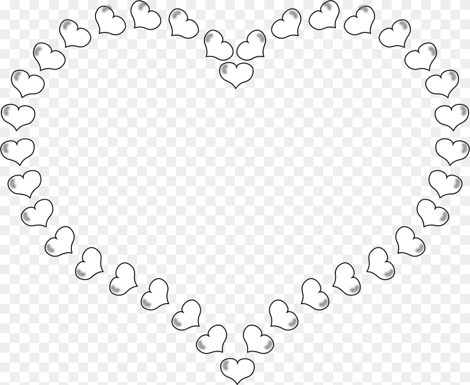 Hearts And Roses Coloring Pages Heart Shaped Clipart Black And White Hearts, Accessories Free Transparent Png