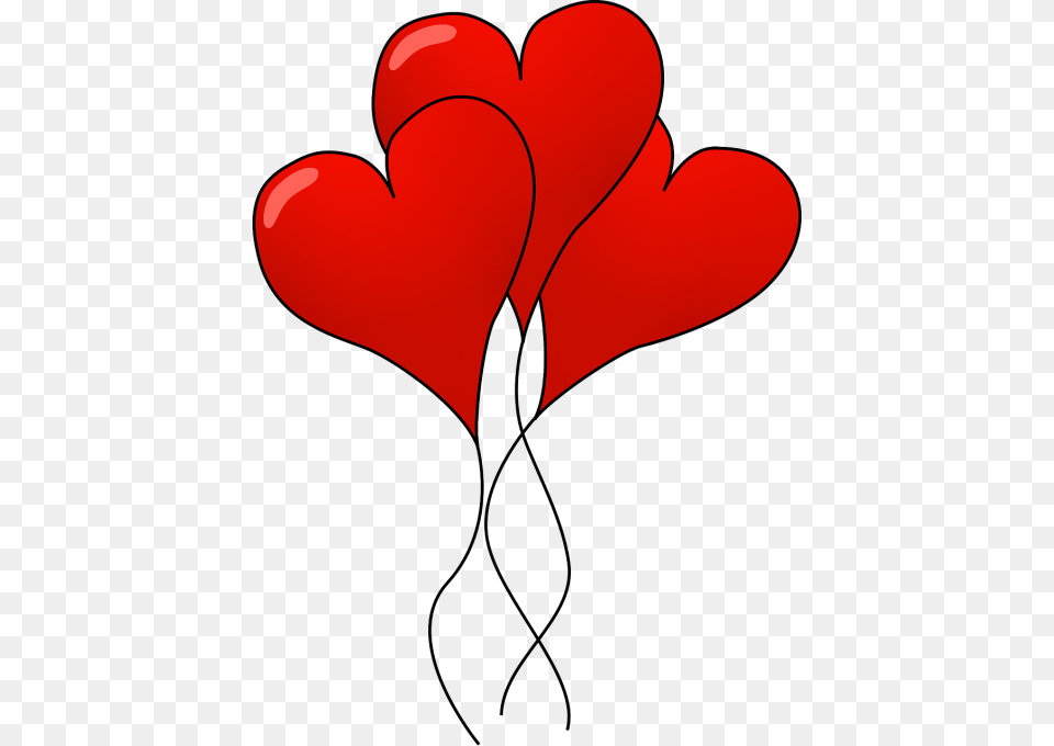 Hearts Balloons Red Heart Shaped Balloons Clipart, Balloon, Flower, Petal, Plant Png