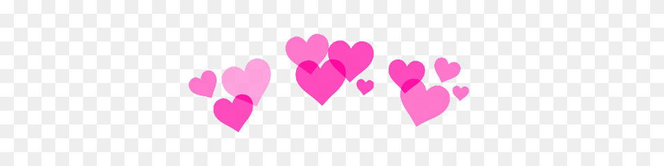 Hearts Beautiful Filter Heartcrown Pretty Pink Sticker, Heart Free Transparent Png