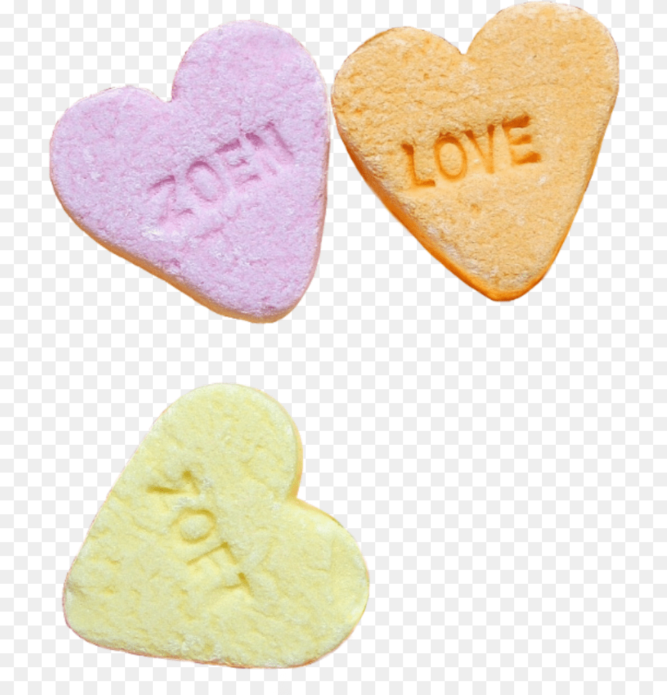 Hearts Candy Candyhearts Love Three Cutout Sweets Food Heart, Bread Free Png Download