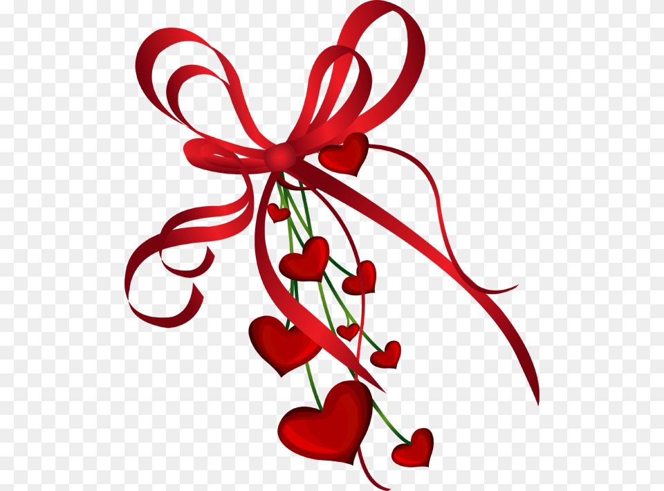 Hearts Clip Art Of A Valentine Bow And Hearts Hearts, Dynamite, Weapon Free Transparent Png