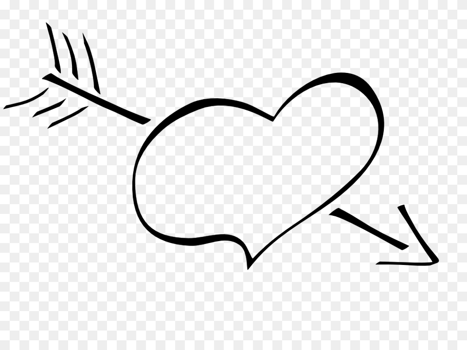 Hearts Clipart Arrow Clip Art, Stencil, Heart, Drawing, Animal Free Png