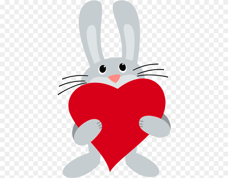 Hearts Clipart Cartoon Heart Bunny, Plush, Toy, Animal, Mammal Png Image