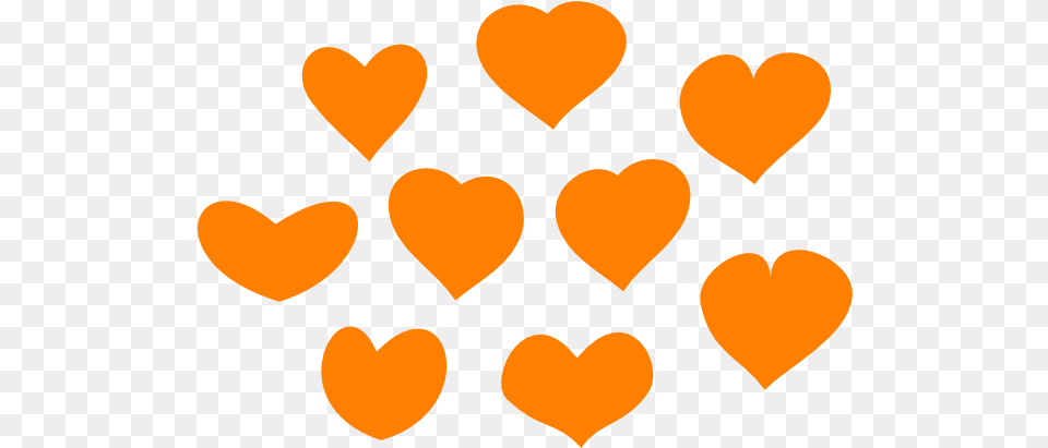 Hearts Clipart Orange Heart Orange Icon, Symbol Png Image