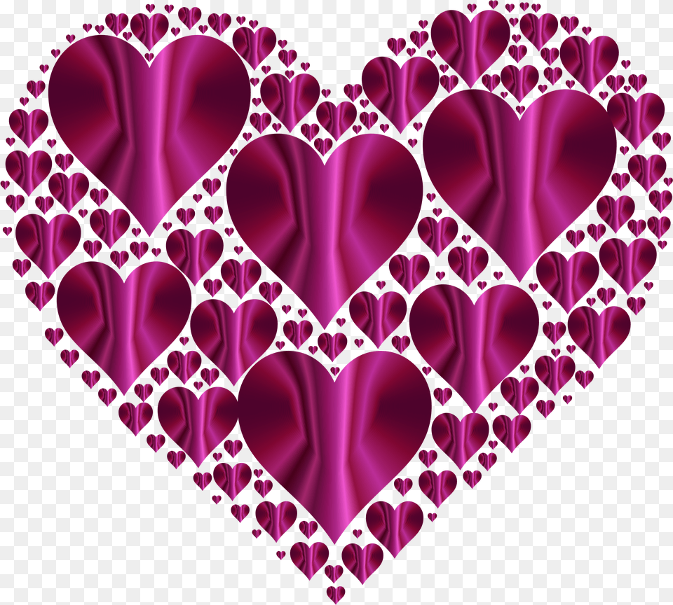 Hearts Clipart Purple Transparent For Love Shape, Heart, Pattern Free Png Download