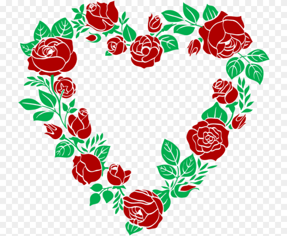 Hearts Clipart Rose Floral Heart Border, Art, Floral Design, Graphics, Pattern Png