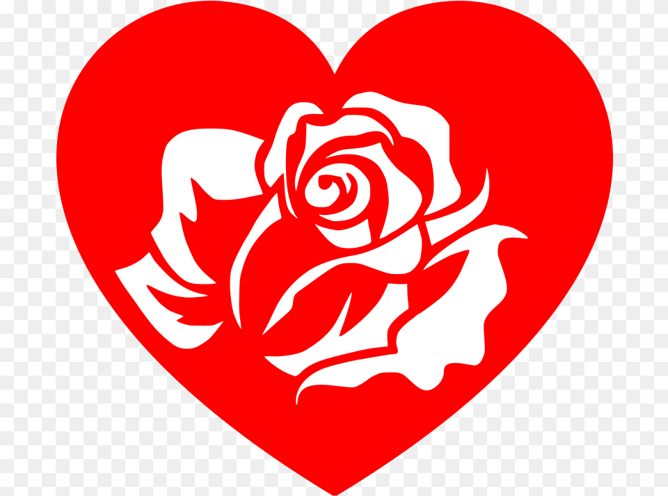 Hearts Clipart Rose Heart With Rose Clipart, Flower, Plant, Food, Ketchup Free Png Download