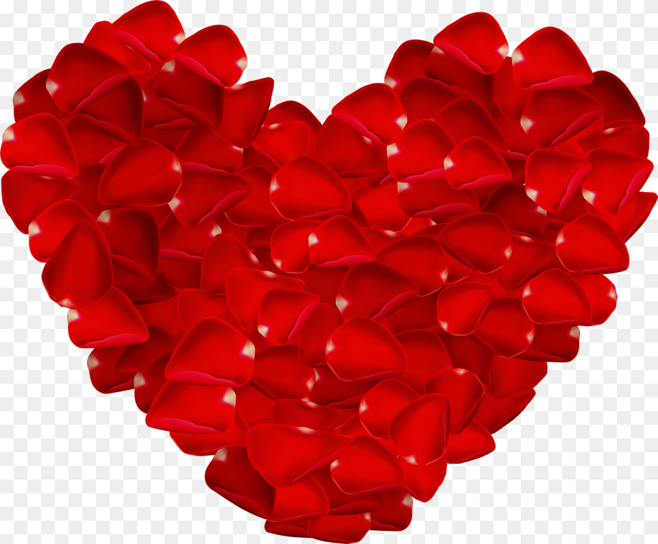 Hearts Clipart Rose Rose Petals Heart Free Transparent Png
