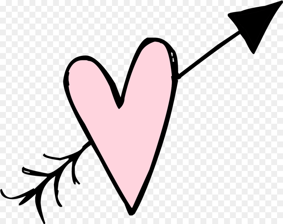 Hearts Clipart Scribble Heart With Arrow Doodle Free Png