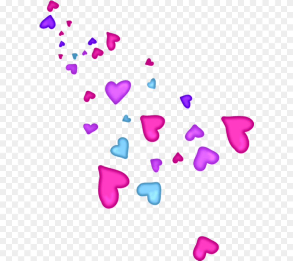 Hearts Colour Floatingfreetoedit Floating Hearts Hearts, Paper, Confetti, Purple, Person Png