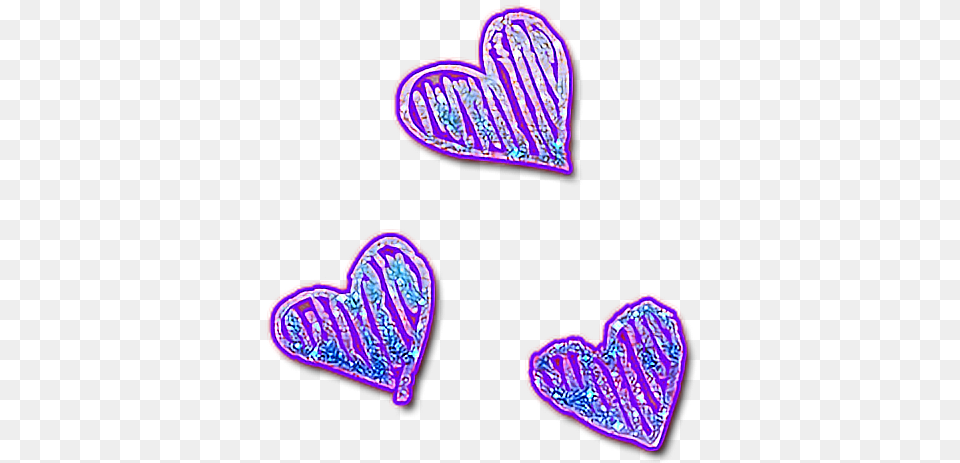 Hearts Corazones Love Mysamor Lavanda Purple Corazones Con Escarcha, Heart, Pattern Free Png Download