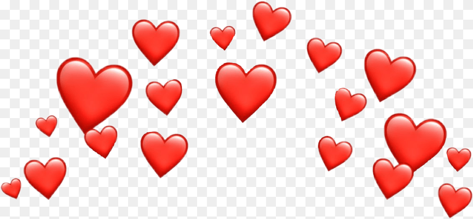 Hearts Crown Heart Red Sticker Filter Snapchat Whatsapp Transparent Background Emoji Heart, Symbol Png