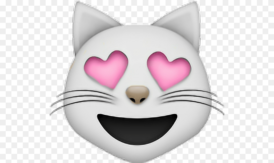 Hearts Emoji Tumblr Edit Overlay Cat Smajlik Kotik S Serdechkami, Mask Free Transparent Png