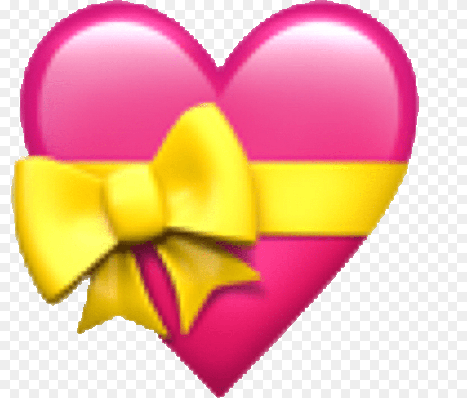 Hearts Emojis Emojisticker Emojiheart Heart With Ribbon Emoji, Accessories, Formal Wear, Tie, Balloon Free Png Download