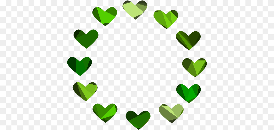 Hearts Green Heartcrown Heartart Heartcircle Greenhearts Hearts Circle Vector, Leaf, Plant, Accessories, Gemstone Free Transparent Png