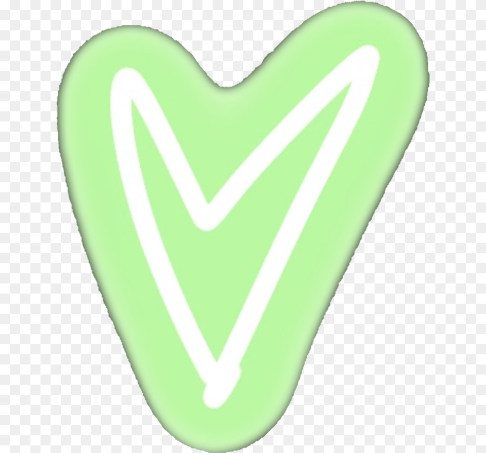 Hearts Heart Aesthetic Neon Green Heart, Light, Food, Sweets Png Image