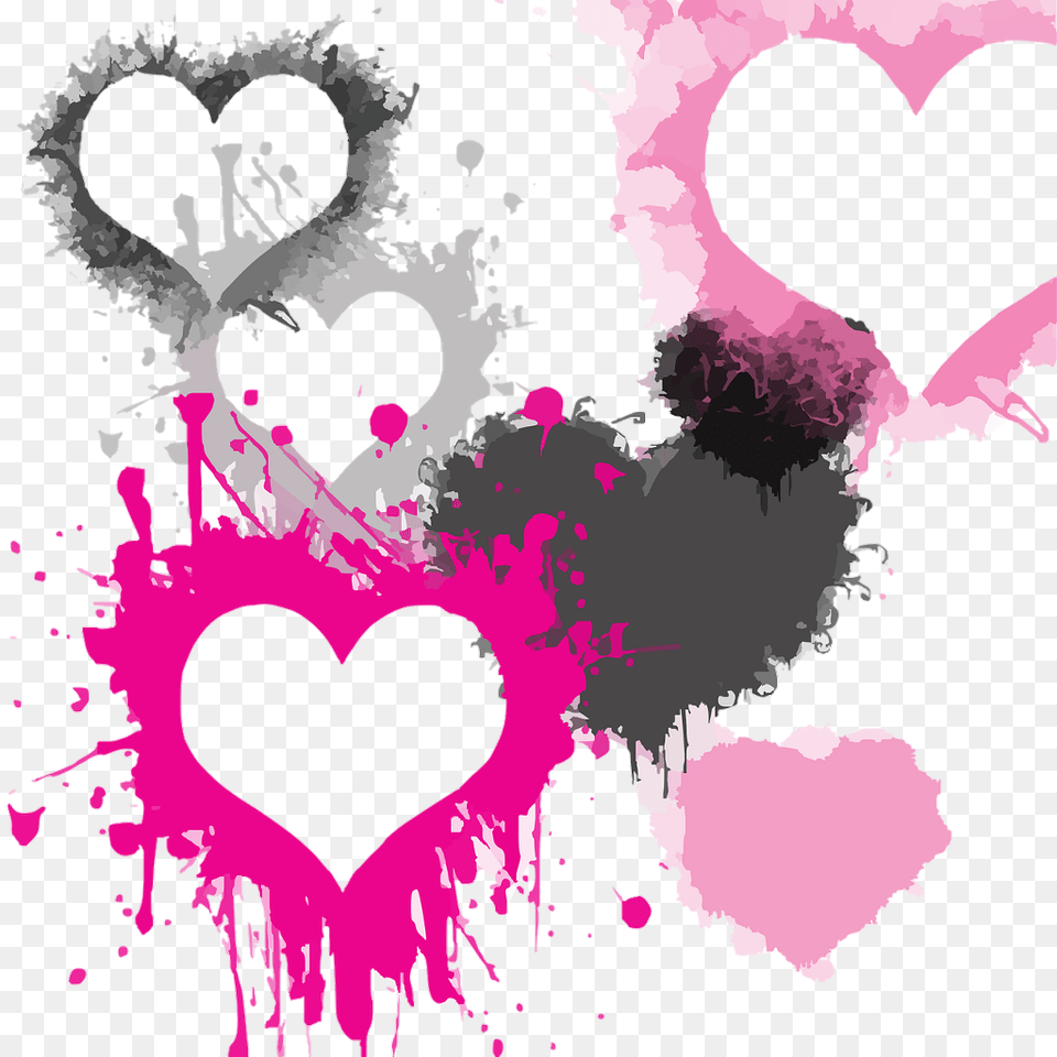 Hearts Heart Backgrounds Background Grunge Grungeeffect Sketch Book Great For Artists Designers And Drawing, Art, Graphics, Purple, Collage Free Transparent Png