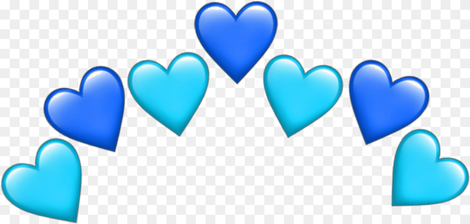 Hearts Heart Crown Blue Blueheart Emoji Sticker Background Blue Heart Emoji Free Transparent Png
