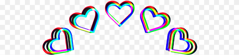 Hearts Heart Crown Crowns Heartcrown Tumblr Glitch Heart Crown Glitch, Light, Neon Free Transparent Png