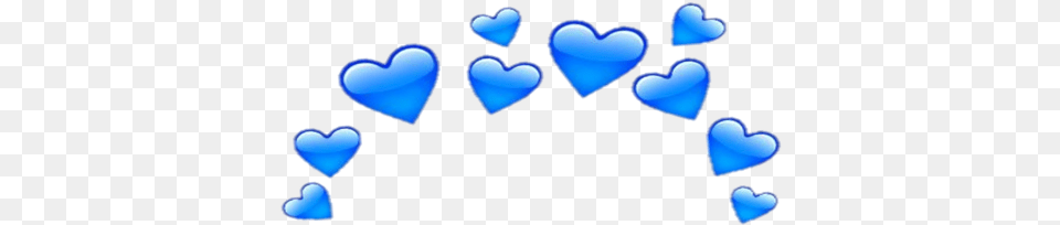 Hearts Heart Crown Neon Blueheart Love Glitter Blue Heart Emoji Crown Png Image