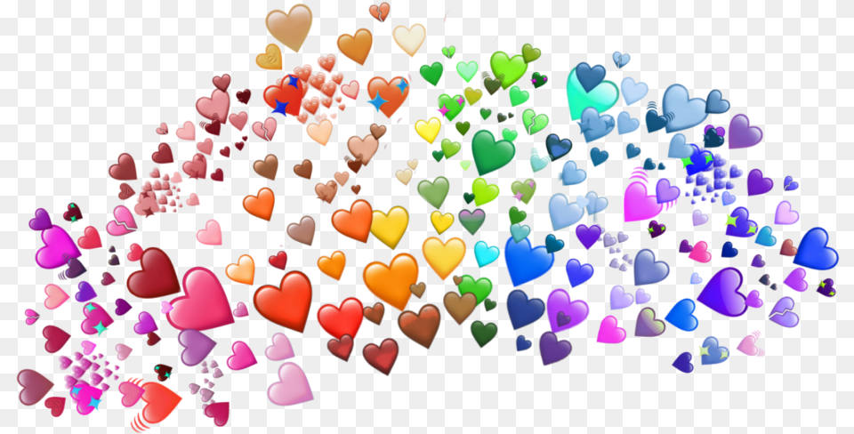 Hearts Heart Heartcrown Emoji Colors Rainbow Heart Meme Png