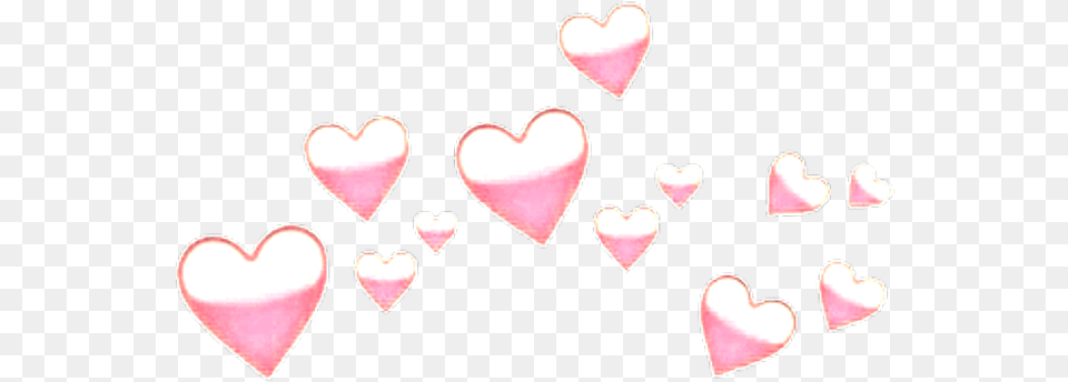 Hearts Heart Pink Light Emoji Crown Pretty Kawaii Hearts Above Head, Flower, Petal, Plant Png Image