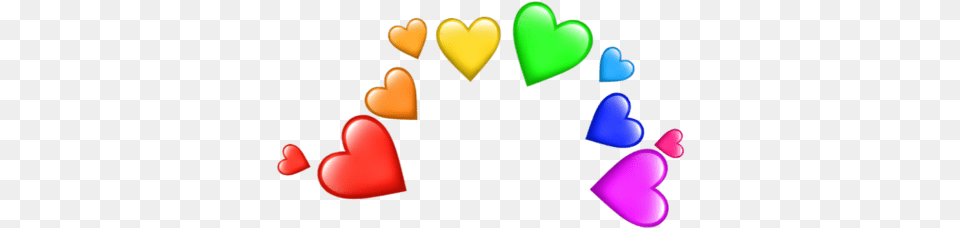 Hearts Heartcrown Cute Aesthetic Rainbow Crown, Heart Png Image