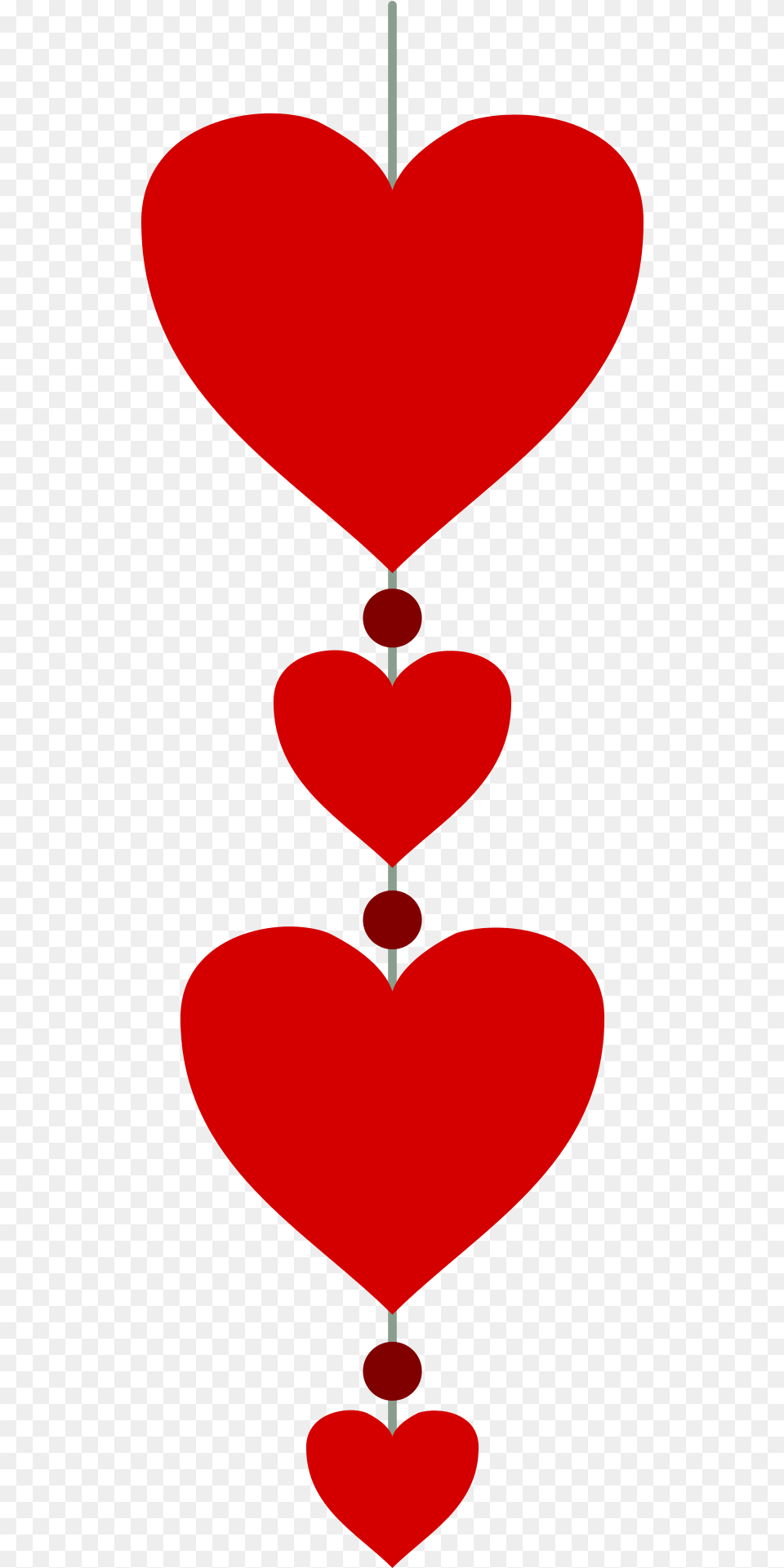 Hearts In A Vertical Line Vertical Line Of Hearts Png Image