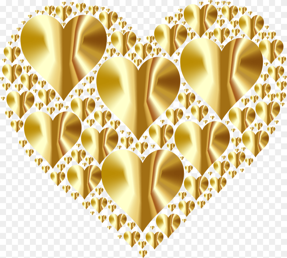 Hearts In Heart Rejuvenated 4 No Background Clip Arts Transparent Background Gold Heart, Treasure, Chandelier, Lamp Png