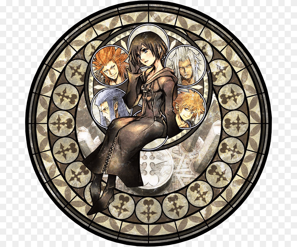 Hearts Khux Stained Glass Xion, Art, Adult, Person, Female Free Png Download