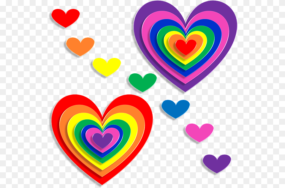 Hearts Love 3d Valentineu0027s Image On Pixabay Corazones De Varios Colores, Heart, Disk Free Png