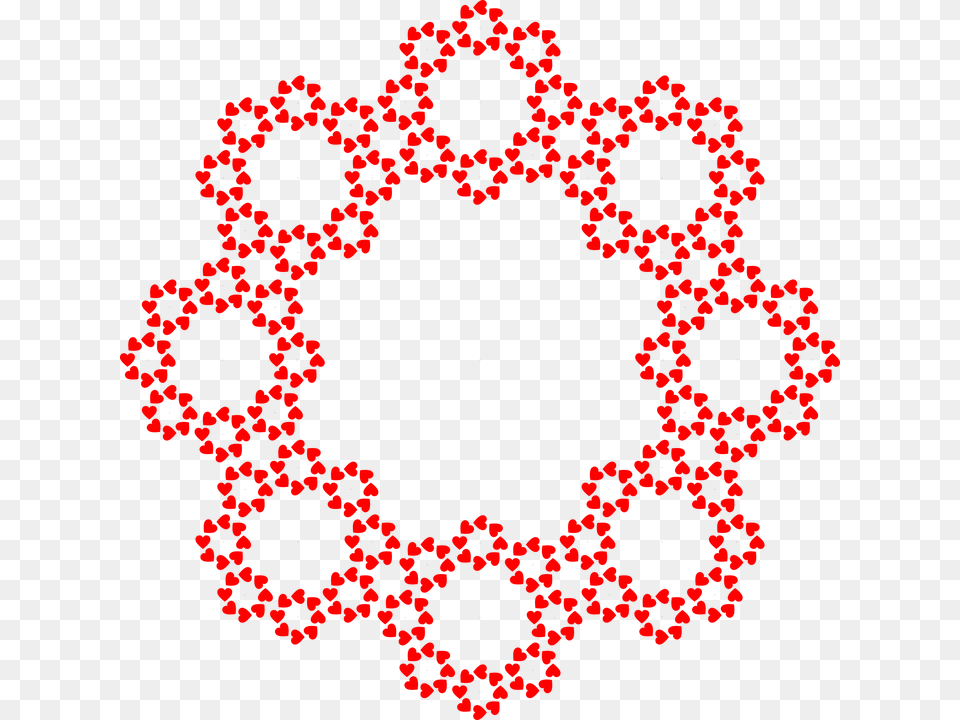Hearts Love Frame Decorative Ornamental Border Sierpinski Heptagon, Pattern, Accessories, Jewelry, Necklace Free Png Download