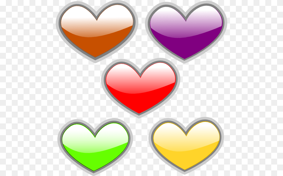 Hearts Multi Colored Glossy Clip Art For Web, Heart, Bottle, Shaker Png