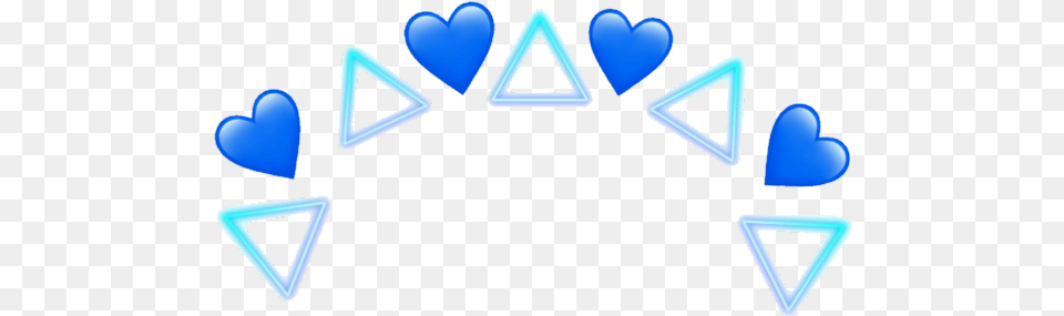 Hearts Neon Light Crown Heart, Triangle Free Png
