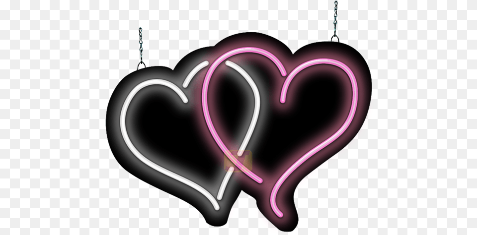 Hearts Neon Sign Heart, Light Free Png Download