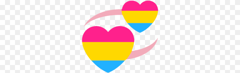 Hearts Pansexual Discord Emoji Pride Emojis Discord, Heart, Logo, Animal, Fish Png Image