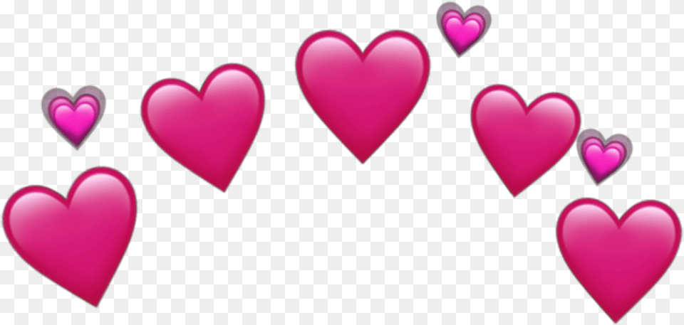 Hearts Pink Heart Emoji Crown Heart Free Png Download