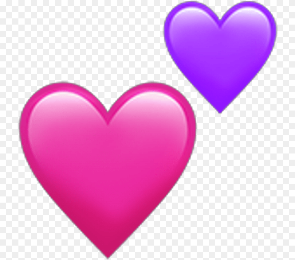 Hearts Pink Purple Heart Pinkheart Pink And Purple Heart Emoji Png Image