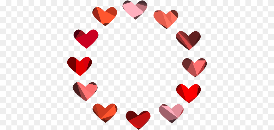 Hearts Red Heartcrown Heartart Heartcircle Freetoedit Corazones, Heart, Flower, Petal, Plant Free Png
