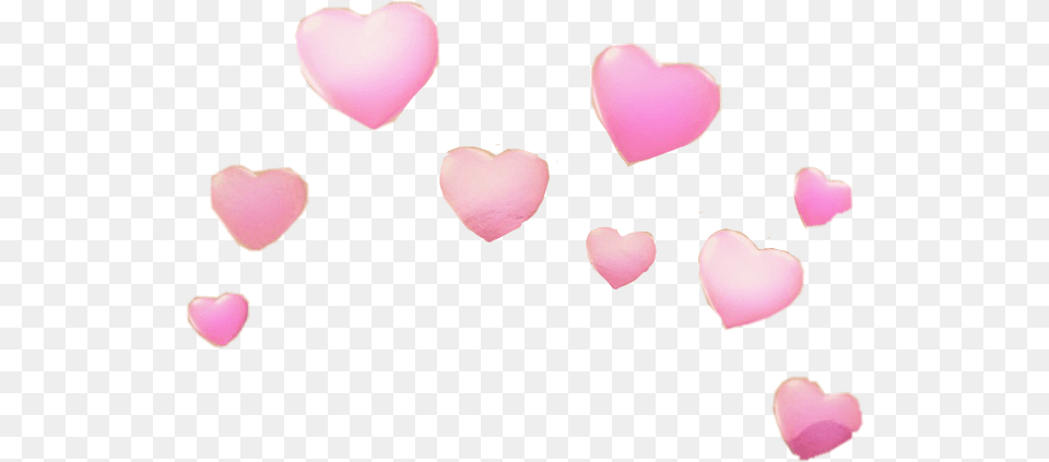 Hearts Snapchatfilter Snapchat Pink Love Freetoedit, Flower, Petal, Plant, Heart Free Png