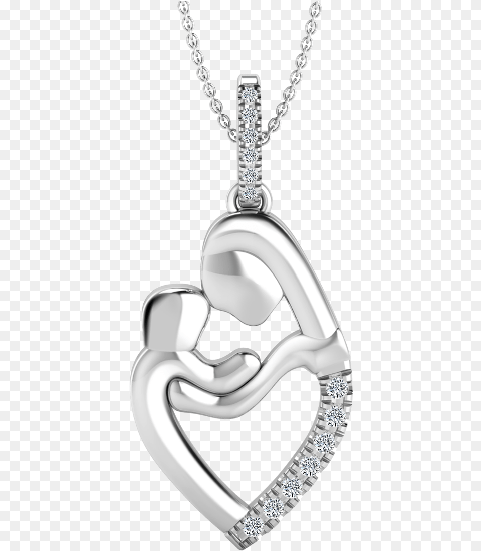 Hearts Together Motheru0027s Day Diamond Pendant Solid, Accessories, Jewelry, Necklace, Gemstone Free Transparent Png