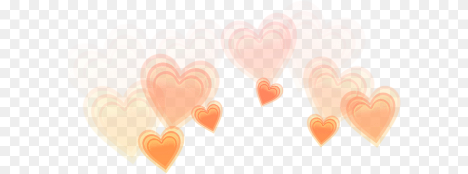 Hearts Transparent Orange Heart Crown Free Png Download