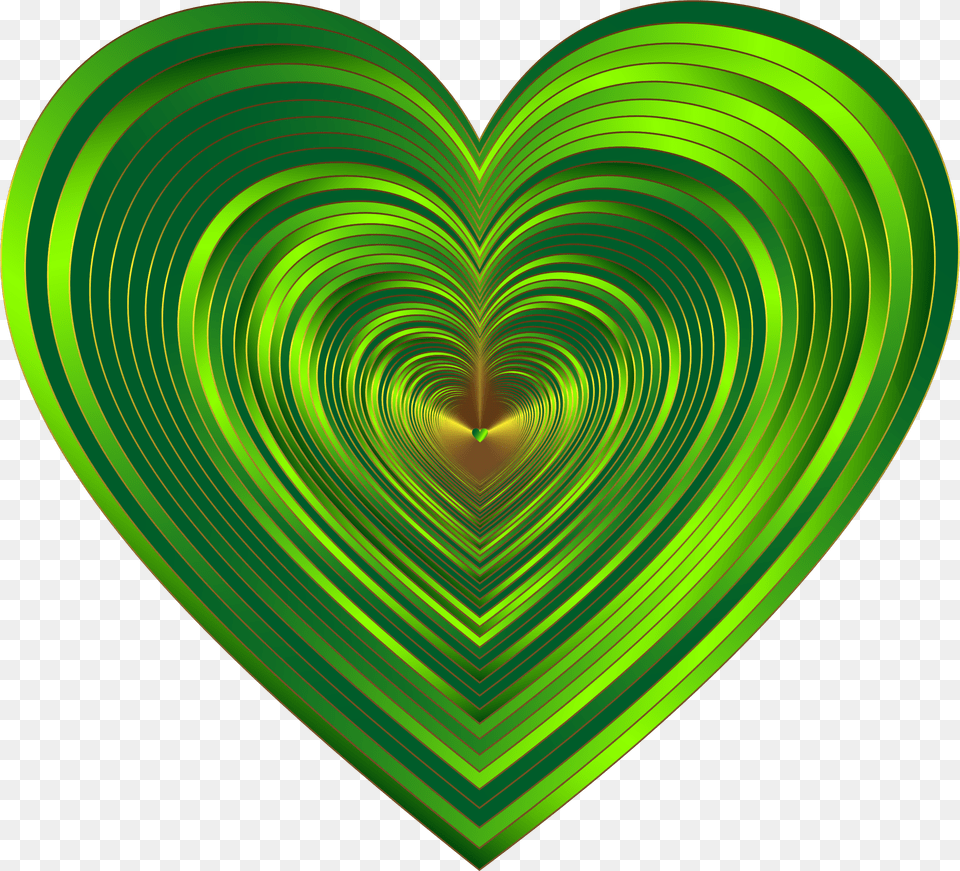 Hearts Tunnel Green Metallic Heart, Accessories, Pattern, Light Free Png Download
