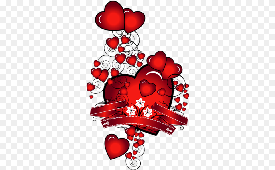 Hearts With Flowers Art Picture Hart Valentijnen Kusjes Love, Dynamite, Weapon, Graphics Free Png