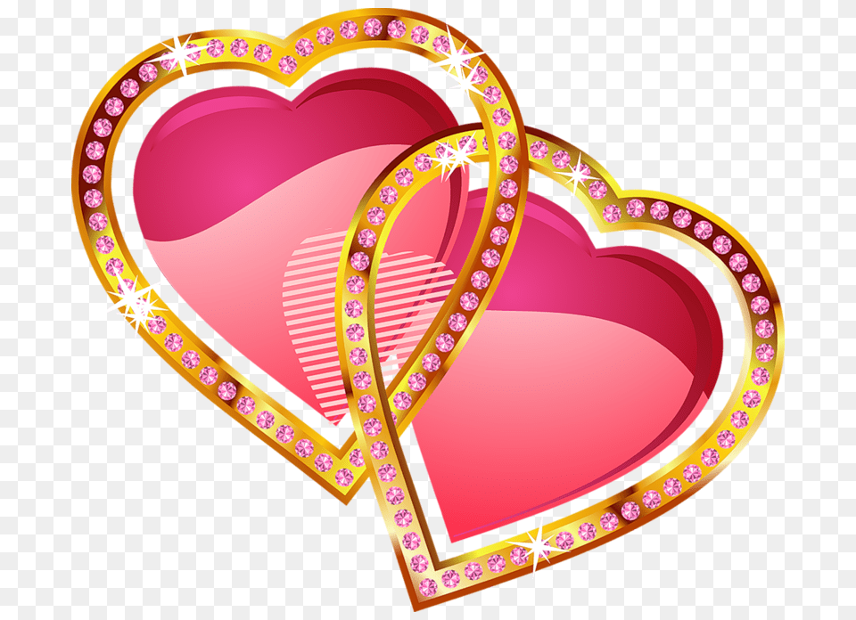 Hearts With Gold And Diamonds, Heart Free Transparent Png