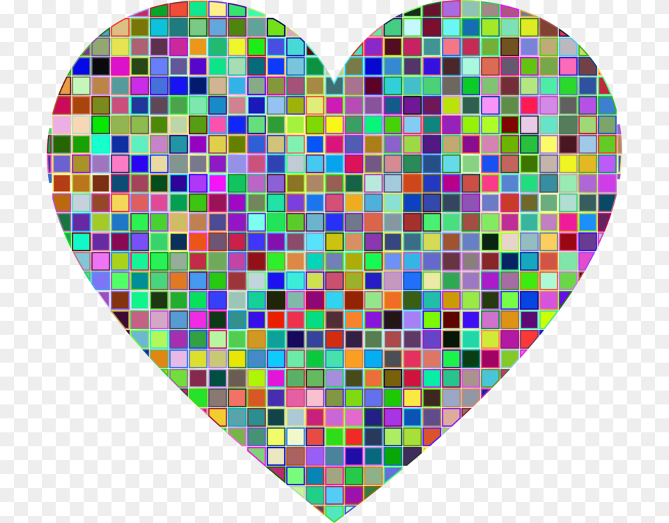 Heartsquareart Mosaic Art Clip, Pattern, Heart, Blackboard Png Image