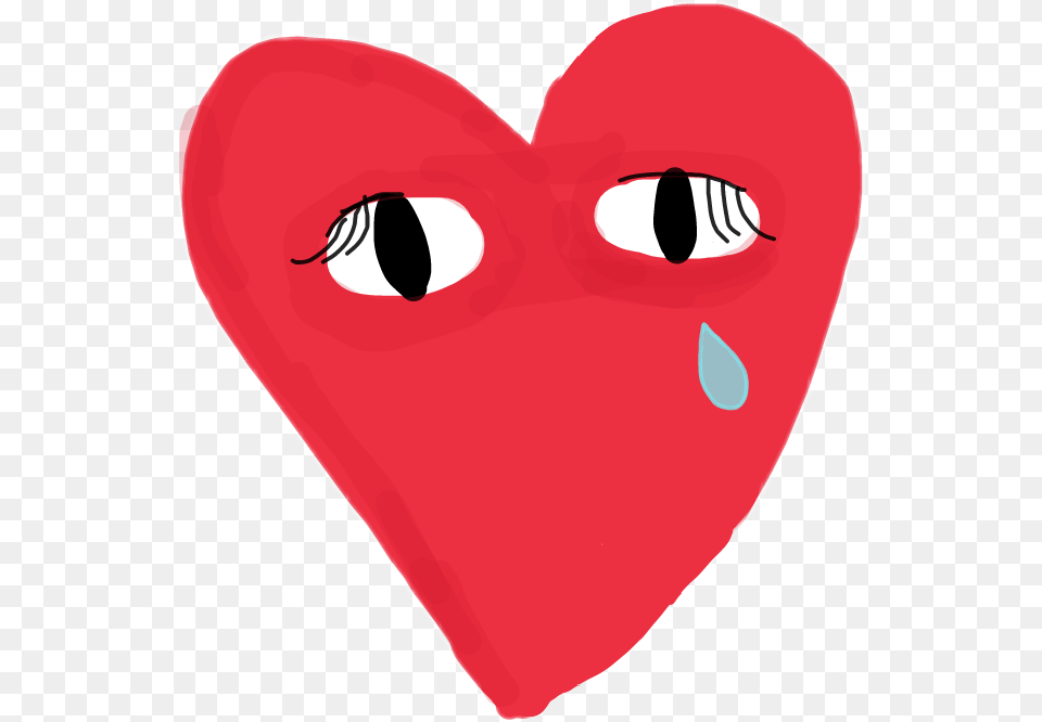 Heartstickers Commedesgarcons Crying Heart Illustration, Person, Face, Head Png