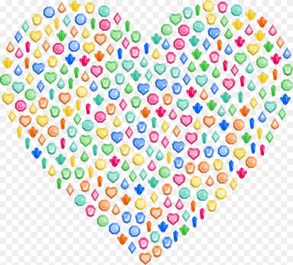 Heartsymmetryarea Pedras De Gems, Heart, Food, Sweets, Pattern Free Png