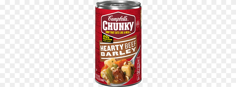 Hearty Beef Barley Soup Campbell39s Chunky Soup Classic Chicken Noodle, Aluminium, Tin, Food, Ketchup Png